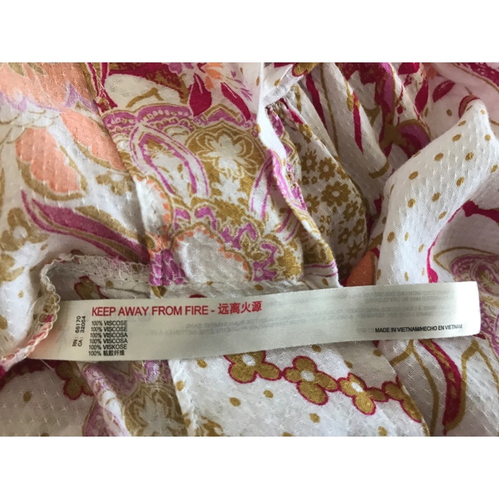 Intimately Free People Get A Clue Mini Dress Size M Strappy Floral Flounced - Picture 9 of 16